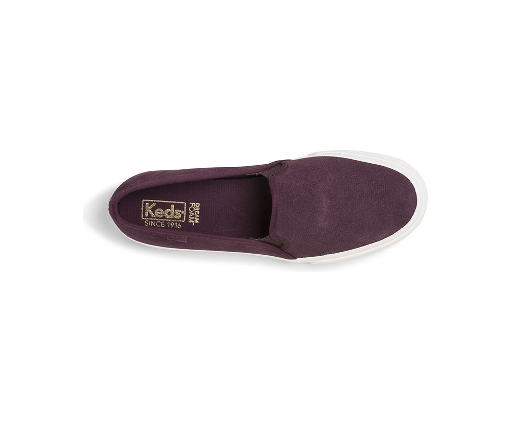 Slip Ons Keds Femme Violette - Double Decker Suede - 432-XBMYVG